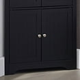 thumbnail image 3 of Kings Brand Furniture 4-Tier 68" Corner Kitchen Pantry Storage Cabinet with 8 Doors, Black, 3 of 6