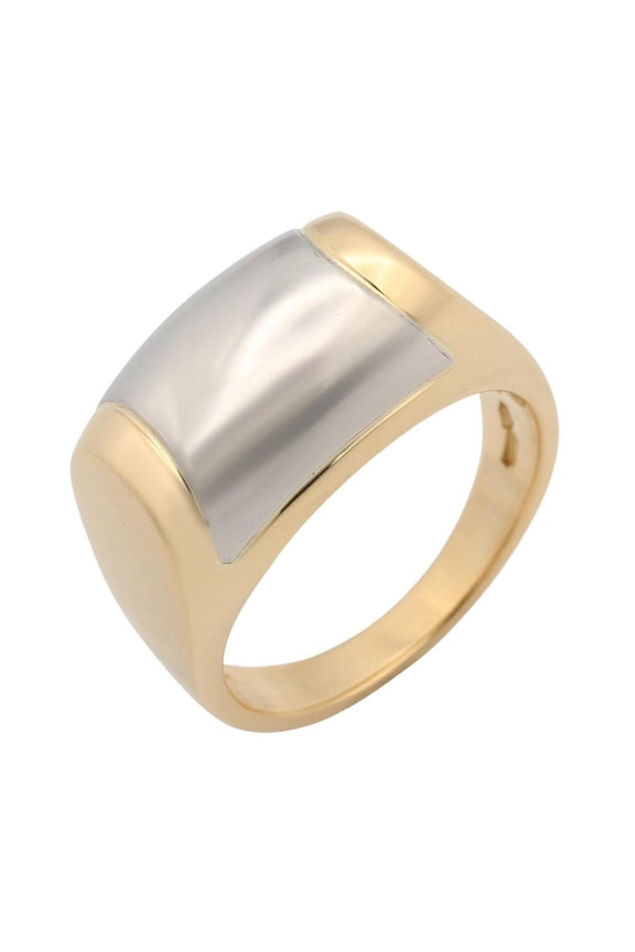 Pre-Owned BVLGARI Tronchetto Ring - Ring/Finger Jewelry 18K (Yellow Gold) Stainless Steel...