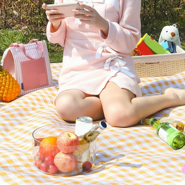 TIMIFIS Picnic Blanket Fashionable Portable Multifunctional Picnic Mat Colorful Plaid Outdoor Travel Must Have Camping & Hiking