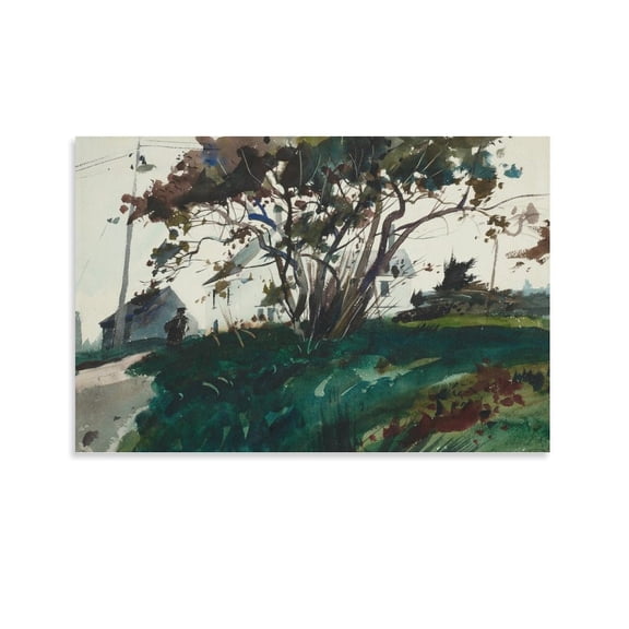 Andrew Wyeth Unknown (4) Canvas Printing Famous Paintings, Wall Art Posters, Decorative Hanging Pictures Wall Art Poster Scroll Canvas Painting Picture Living Room Decor Home 12x18inch(30x45cm)