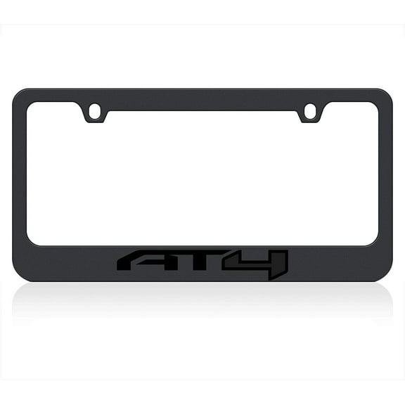 GMC AT4 Black on Black License Plate Frame