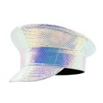 thumbnail image 1 of Accesorios de vestuario de sombrero de para la fiesta de baile Halloween Stage Performance Textura de plata, 1 of 8