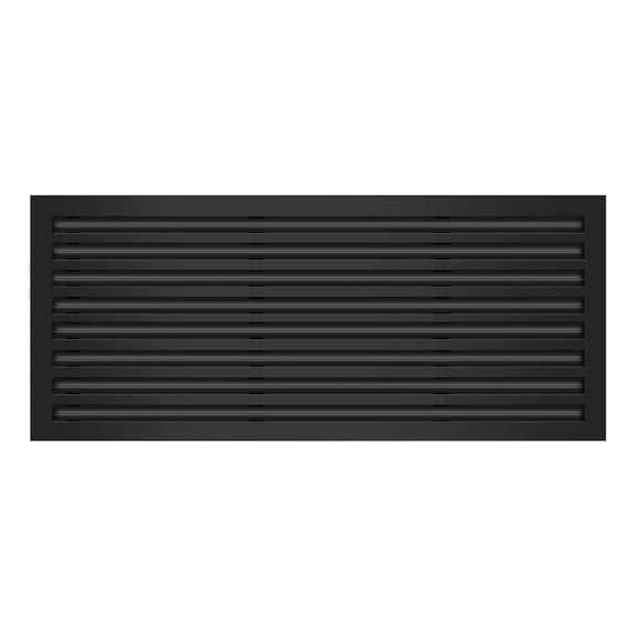 BUILDMART - 36x16 Modern AC Vent Cover - Decorative Black Aluminum Air Vent - Standard Linear Slot Diffuser - Heating and Cooling Register Grille for Ceiling, Walls & Floors - Texas Buildmart