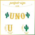 UNO Banner with Green Cactus Cutouts, Mexican Fiesta 1st Birthday Party ...