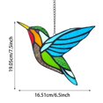 thumbnail image 4 of Hummingbird Stained Glass Window Hanging Bird Stained Glass Light Trap Hummingbird Gift For Mother Bird Lover (green), 4 of 9