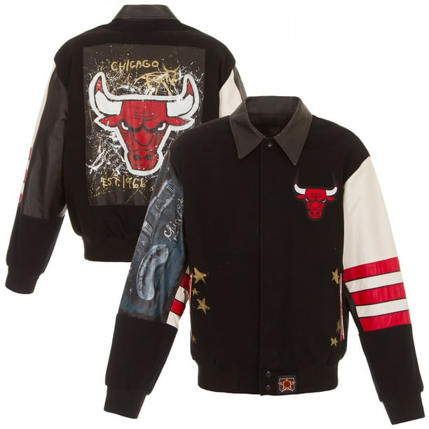 Chicago Bulls Jh Design Hand Painted Leather Jacket Black Com - Black Chicago Bulls Leather Jacket Chicago Bulls Jh Design Hand Painted Leather Jacket Black Com - Black Chicago Bulls Leather Jacket