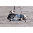 thumbnail image 3 of Chandelier ligthing - Ancient Medieval Style Iron Chandelier - Three lights chandelier - Ceiling lights - Rustic lighting, 3 of 5