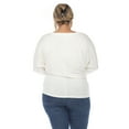 thumbnail image 3 of White Mark Women's Banded Dolman Top, 3 of 6