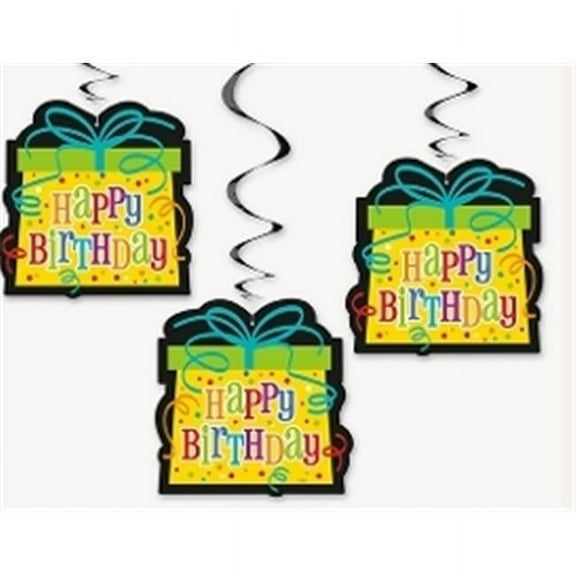 32" Hanging Happy Birthday Decorations, 3ct