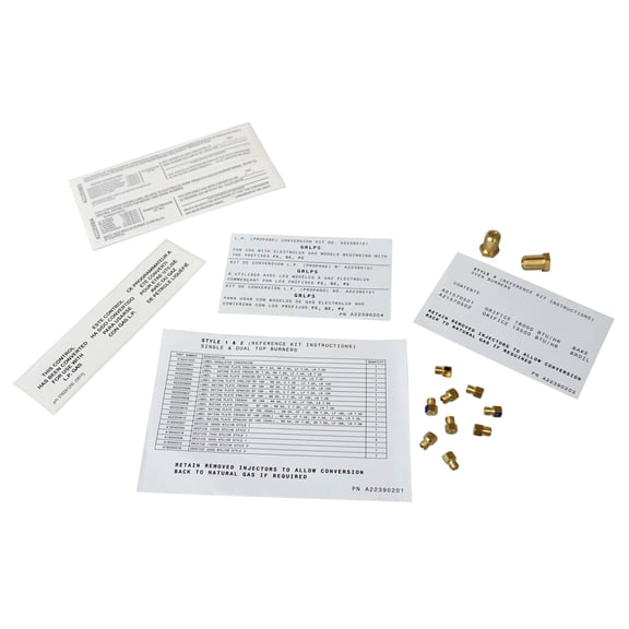 Range Natural Gas to LP Propane Conversion Kit fits Frigidaire, GRLP5, A22390101
