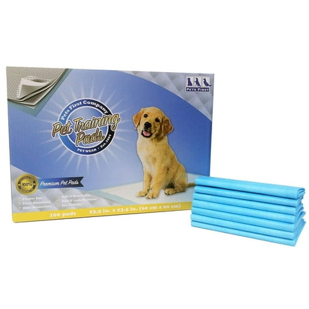 Pets First PREMIUM TRAINING PADS. 100 Count. Best Ever Wee Wee Pads, Latest (Best Shin Pads 2019)