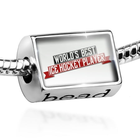 Bead Worlds Best Ice Hockey Player Charm Fits All European (Best Ice Hockey Player)
