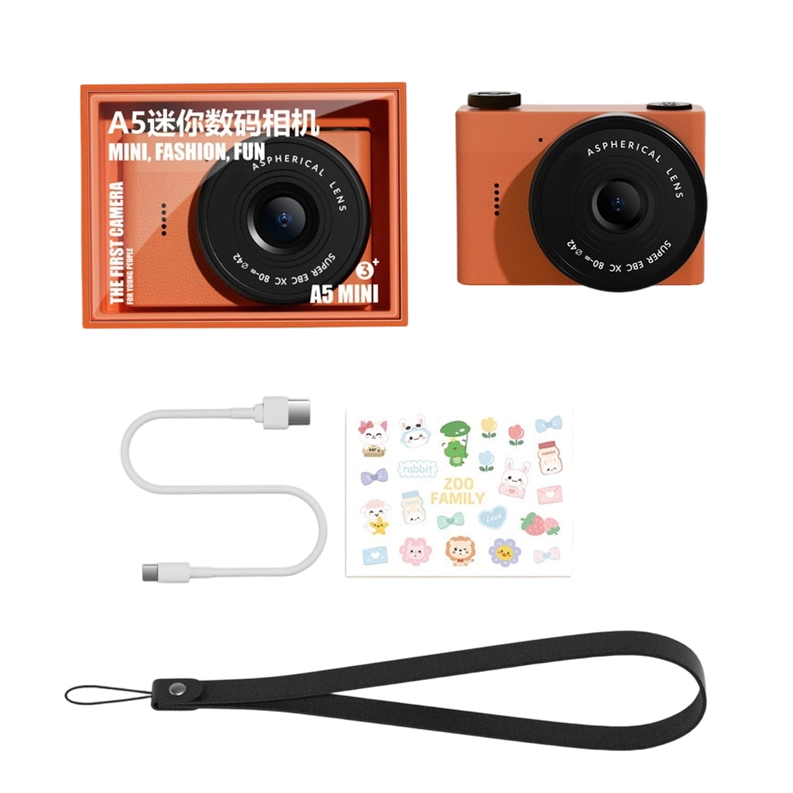Retro Small Camera 1.54inch Screen Indoor Home Outdoor 720P Sports Camera Video Recorder with LED Fill Light Recording