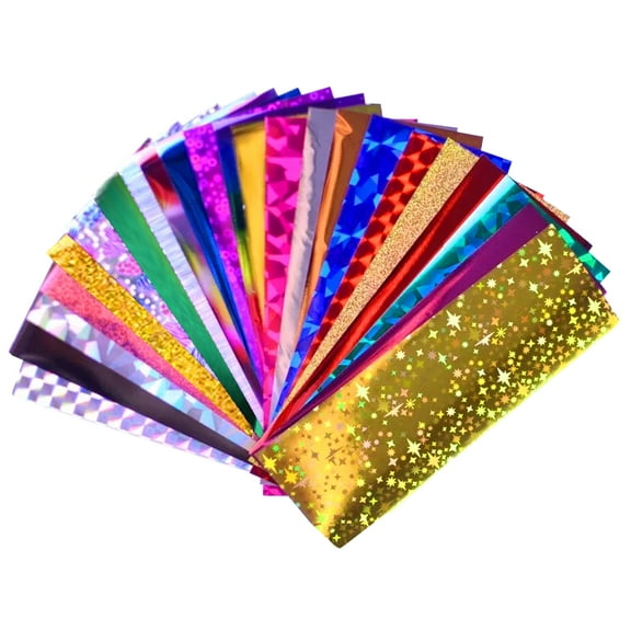 Beaute Galleria 50 Pieces Nail Foil Transfer Stickers, Laser Galaxy Starry Sky Nail Art Decorations