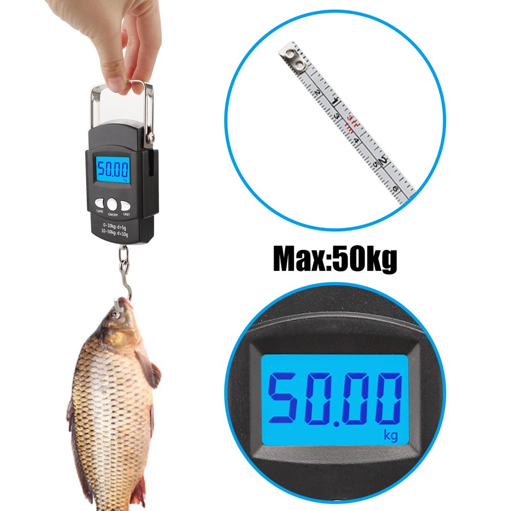 LCD Digital Fish Scale TSV Portable Fishing Archery Scale with Metal