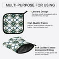 thumbnail image 3 of Yayeee Oven Mitts and Pot Holder Set of 4 Heat Resistant Kitchen Gloves Baking Hot Pad, Gold Geometric Pattern, 3 of 5