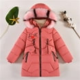 thumbnail image 2 of Mercatoo Kids Girls Puffer Jacket Hooded Padded Parka Coat Winter Warm Windproof Quilted Down Outerwear Cozy Jackets with Pockets, 2 of 9