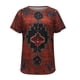 thumbnail image 3 of Gibobby Camiseta de manga corta para mujer Top de verano para mujer, camisas de manga corta con cuello en V, camiseta estampada, camisetas informales, camiset(Rojo,XL), 3 of 5