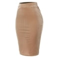 thumbnail image 3 of MixMatchy Women's Velvet Glitter Bodycon Midi Pencil Skirt, 3 of 4