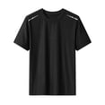 thumbnail image 2 of EliteGoogv T Shirts For Men Short Sleeve Crew Neck Athletic Men Tees Loose Fit Casual Everyday Men Tops Quick Dry Summer Men Workout Shirts Black 4XL, 2 of 4