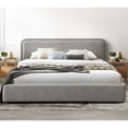 thumbnail image 5 of Omax Decor Chloe Upholstered Platform King Bed in Gray Boucle Fabric, 5 of 10