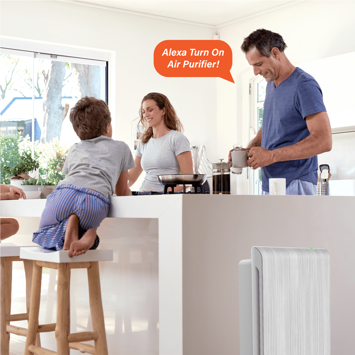 THE ASPEN Smart Air Purifier for Large Rooms (Maximum 1500 Sq.Ft), H13 True HEPA Filter with PM2.5 Sensor/Alexa & Google/App Control/ Scheduling/ Removes 99.97% Particles