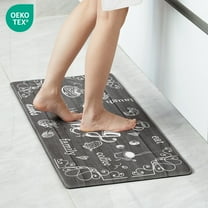 Deconovo Dark Gray Anti-Fatigue Kitchen Mat - Non-Slip Waterproof Comfort Standing Rug for Kitchen & Office, 0.47" Thick PVC, 17" x 40"