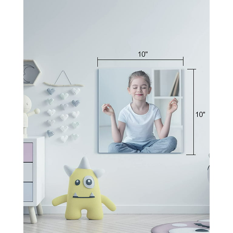 Unbreakable Full Length Mirror Wall Mounted Cheap,Extra Thick 0.14,48x12  4Pcs 12x12,Made of Shatterproof Plexiglass Acrylic,Long Mirrors for