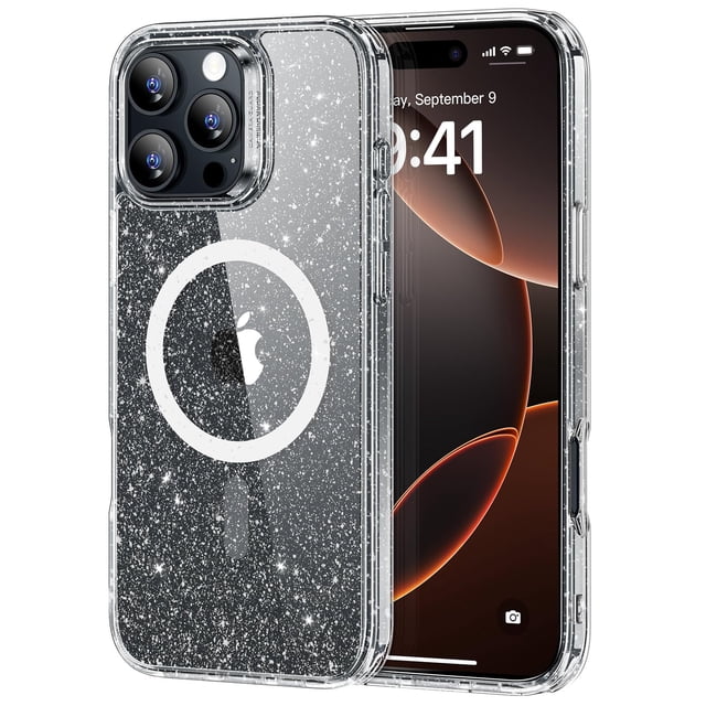 Funda de teléfono ESR para iPhone 16 Pro Max con MagSafe Clear Shimmer