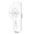 thumbnail image 4 of Wood-Look Pendulum Plastic Wall Clock, Farmhouse Decor for Living Room, Kitchen, or Dining Room, Silent Clock with Roman Numerals, Battery Powered, Large Decorative Wall Clock, Easy-to-Read, Black, 4 of 5