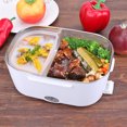 thumbnail image 4 of Dual Use Electric Heated Lunch Box Stainless Steel Lunch Box Set Rice Container Dinnerware Food Heater Warmer Free Shipping Purple, 4 of 6