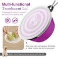 thumbnail image 4 of Pawaboo Collapsible Dog Bowls 2 Pack, Silicone Feeding Watering Bowls with Lids & Carabiners for Dogs Cats, Portable Water Feeder Food Bowl for Walking Traveling Home Use, Pink + Purple, 4 of 8