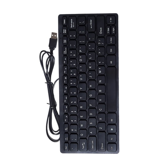 USB Wireds Mini Keyboards 78 Key Slim and Ergonomic for Desktop Computer and Laptop Use