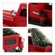 thumbnail image 4 of Modelo de camión vintage rojo adornos navideños adornos de automóvil de metal decoración de escritorio clásico juguete con árbol de Navidad para la oficina en casa, 4 of 7