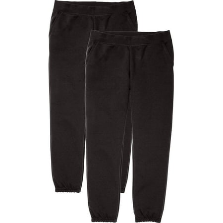 Time and Tru - Time and Tru Women's Essential Fleece Cinch Bottom Fleece Sweatpant (2-pack