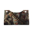 thumbnail image 4 of Lsque Cowboy Iguana Floral Shirt Printed Long Tissue Box Cover Holder, Facial Paper Organizer Dispenser,Triangle with Bottom Belt, PVC Leather Decorative Organizer, 4 of 9