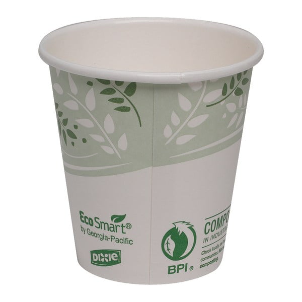 Dixie 2340SPLA EcoSmart PLA Paper Hot Cup, 10 oz Squat (20 Sleeves of