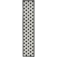 thumbnail image 2 of Nourison Aloha Indoor/Outdoor Geometric Modern Black White 2'3" x 12' Area Rug, (2' x 12'), 2 of 8