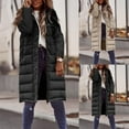 thumbnail image 5 of qucoqpe Women's Winter Packable Down Jacket Ultralight Long Down Outerwear Puffer Jacket Hooded Coat on Clearance, 5 of 5