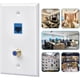 thumbnail image 3 of 4 Paquetes de Salida de Placa de Pared Coaxial Ethernet con 1 Puerto Cat6 y 1 Puerto Tipo F Coaxial Chapado en Oro RJ45 Placas de Pared, 3 of 5