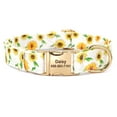 thumbnail image 2 of Didog Floral Nylon Customized Dog Collar Pet Puppy Personalized Name Number Engraved, 2 of 15