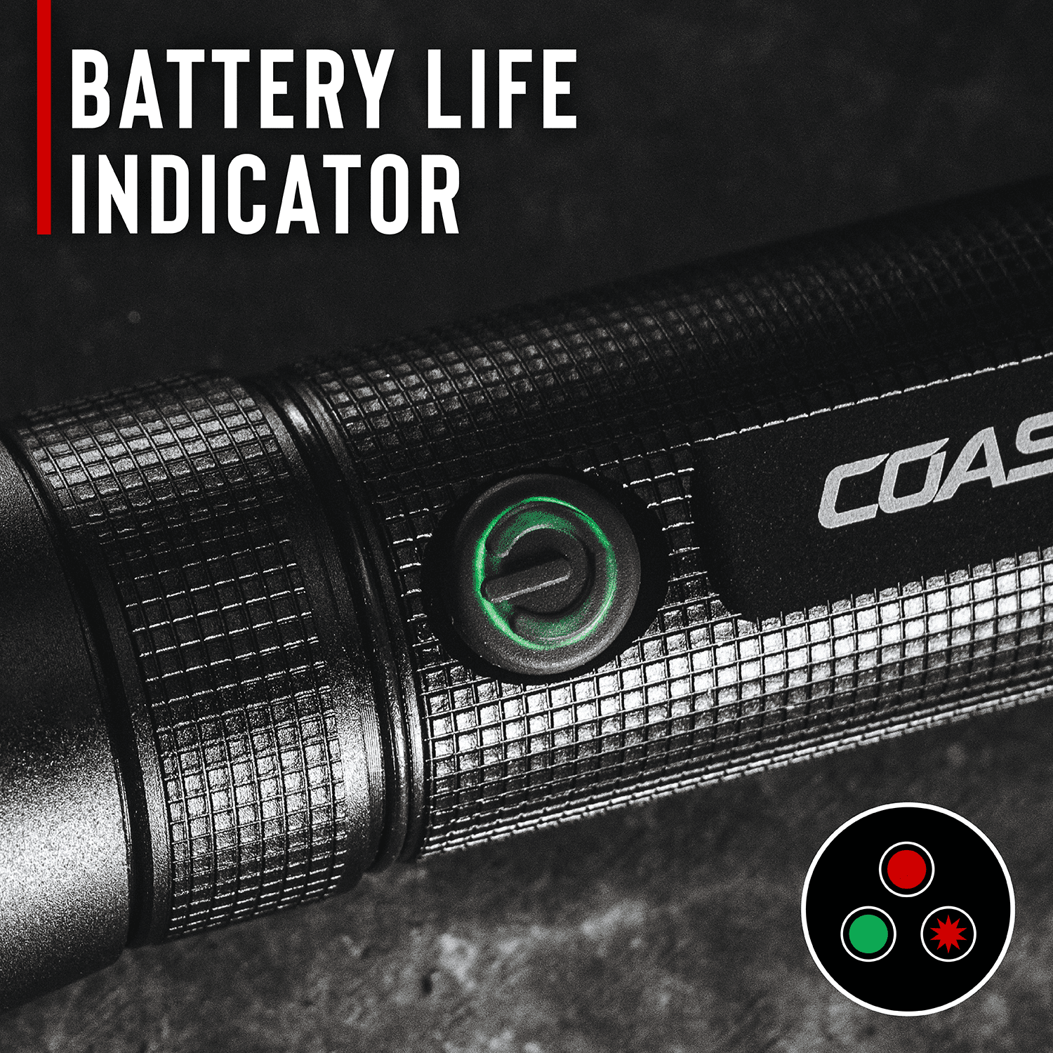 Coast G60R 1000 Lumen Rechargeable LED Flashlight, IP67 Waterproof, 2-pack
