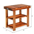 thumbnail image 2 of Costway 3-Tier Wood Shoe Rack 19' Shoe Bench Freestanding Boots Organizer Heavy-duty, 2 of 5