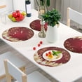 thumbnail image 6 of Ryvnso Christmas Trees Round Plate Mats Dining Table Placemat Set of 4 for Holiday Decoration, 6 of 7