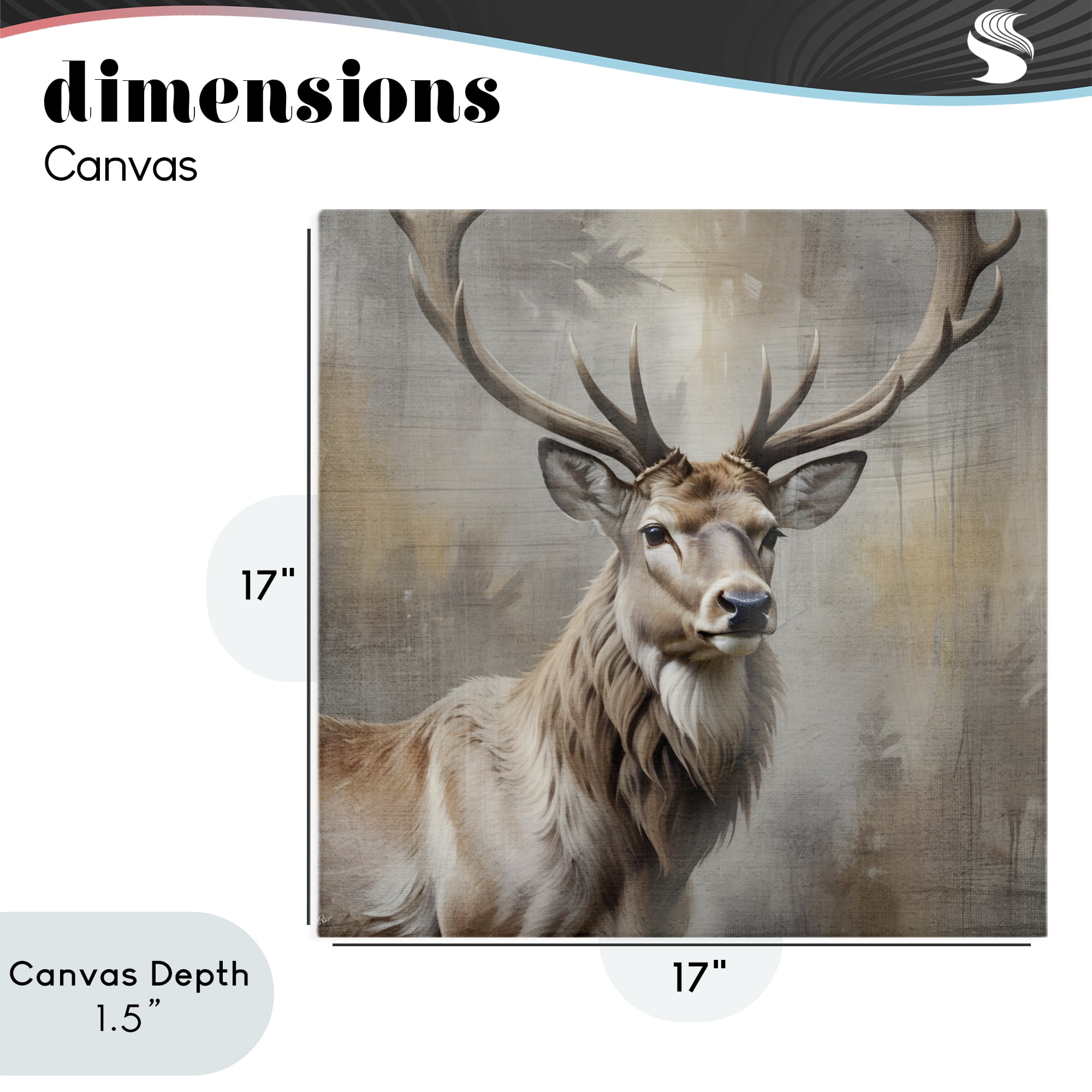 Stupell Industries Rustic Stag with Majestic Glance Canvas Wall Art, design by Susan Arnot