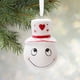 thumbnail image 1 of Adorno navideño de cerámica de muñeco de nieve | Decoración de mesa esmaltada en blanco de 8,5 x 7 x 5 cm | Bonita decoración navideña de escritorio | Adorno festivo para el hogar, el comedor, la, 1 of 6