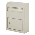 thumbnail image 1 of Wall Mount Locking Mailbox for Outdoor – Secure Steel Metal Post Box, Weatherproof Security Drop Box with Key Lock for House, Office, or Garage, 1 of 6