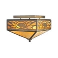 thumbnail image 3 of Meyda Tiffany 109215 12" Square Lone Grizzly Bear Flush Mount Ceiling Fixture - Copper, 3 of 4