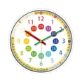 thumbnail image 1 of Reloj de pared para niños, silencioso, colorido, divertido, sencillo, para colgar en la pared del hogar., 1 of 6