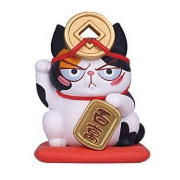 52Toys Food on Head Lucky Fortune Series Vinyl Figure - Cat with Gold Coin